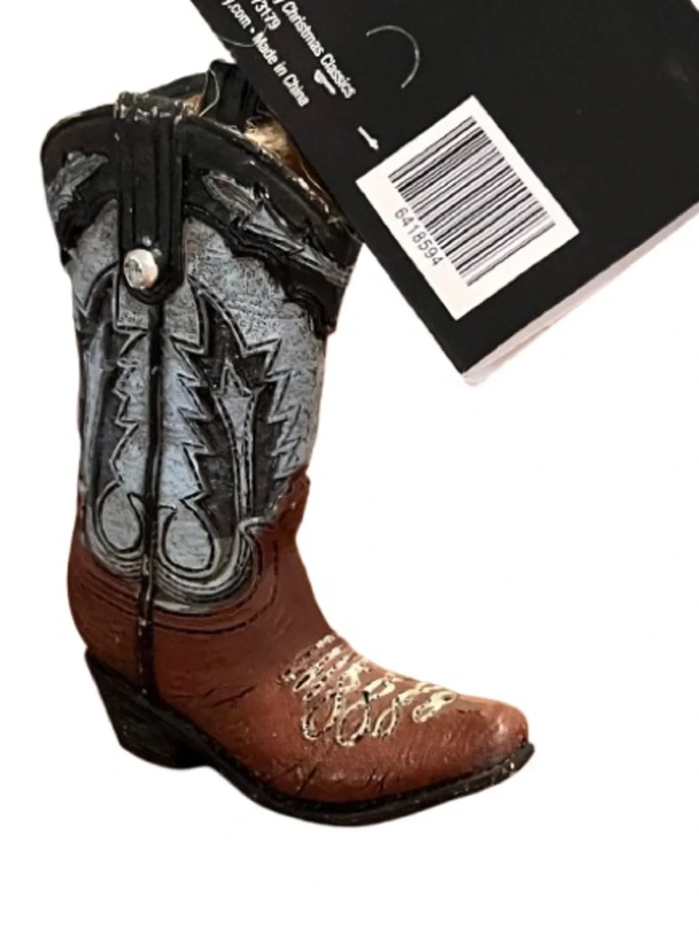 🆕- Christmas Cowboy Boot Holiday Ornament